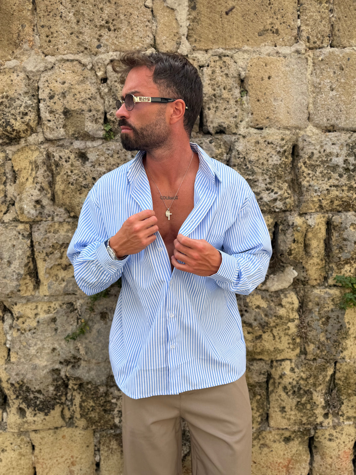 CAMICIA RIGATA OVER