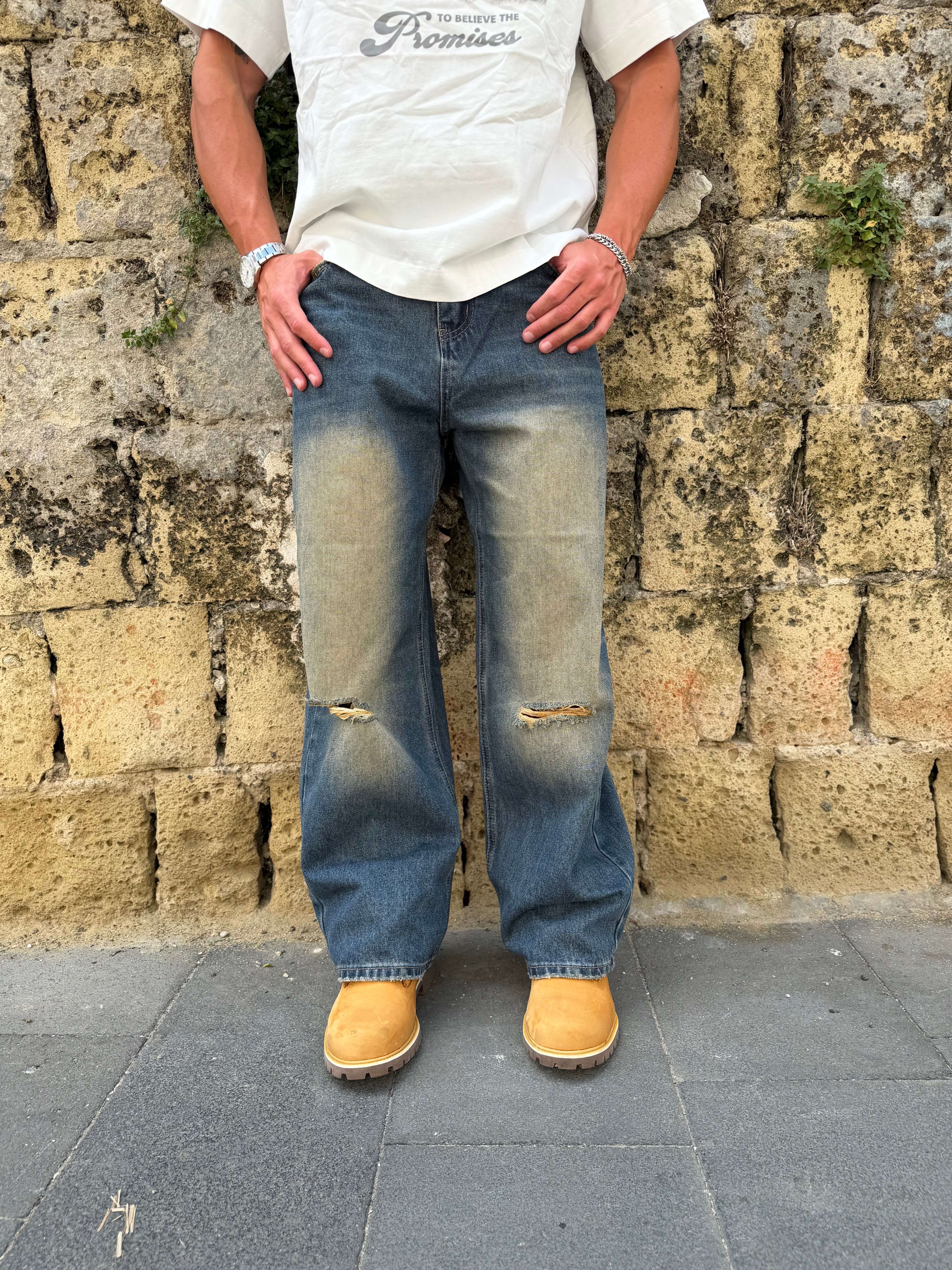 JEANS BALLON SABBIATO