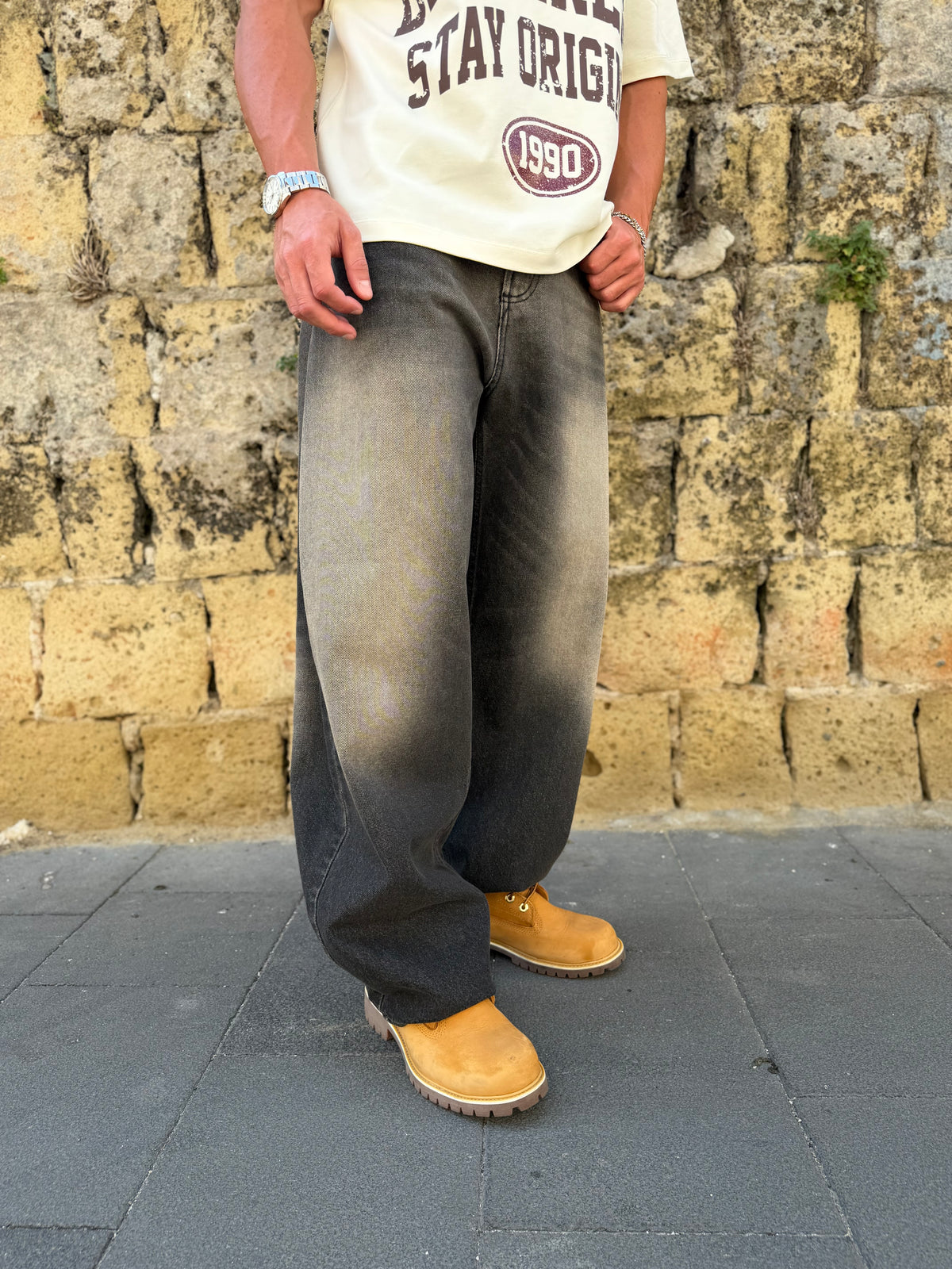 JEANS BALLON SABBIATO BLACK