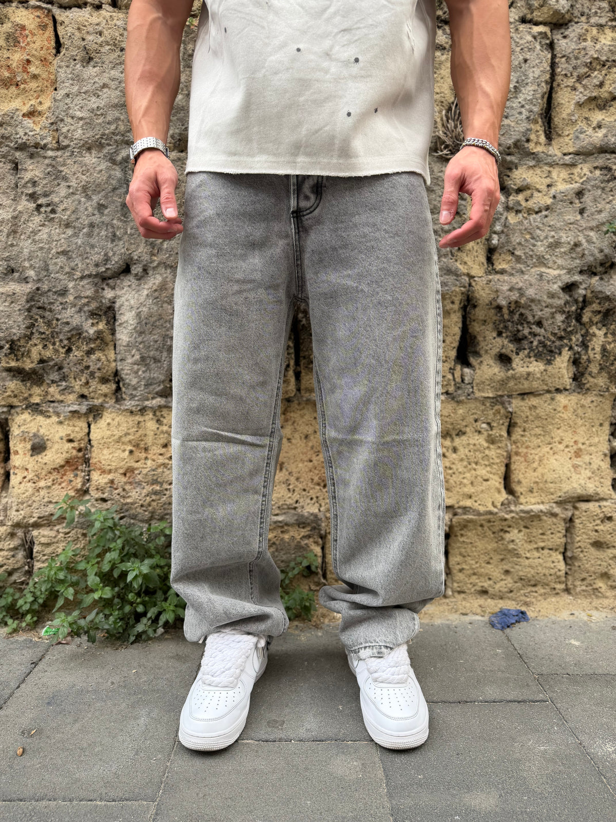 JEANS BAGGY GREY