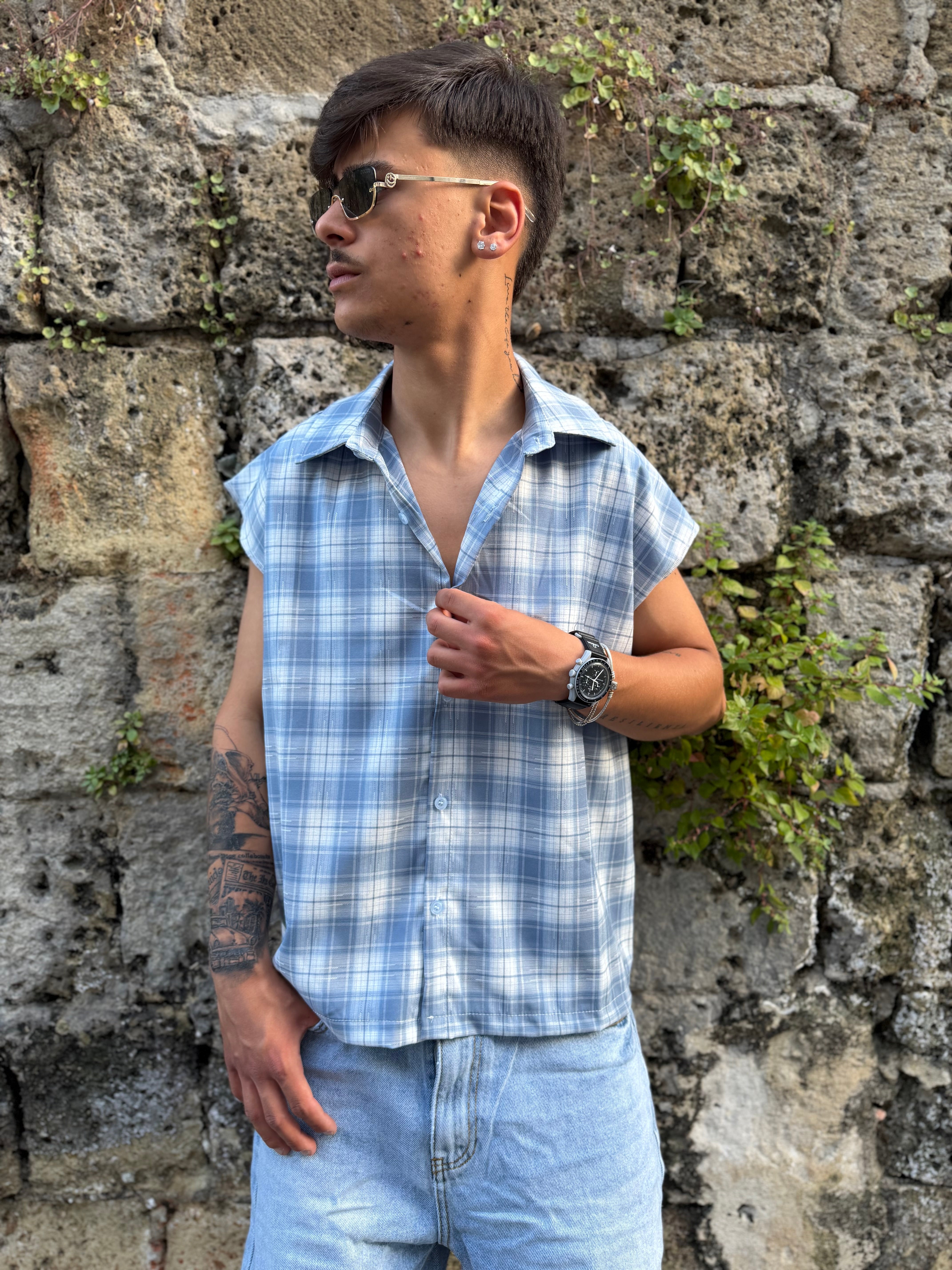 CAMICIA SMANICATA
