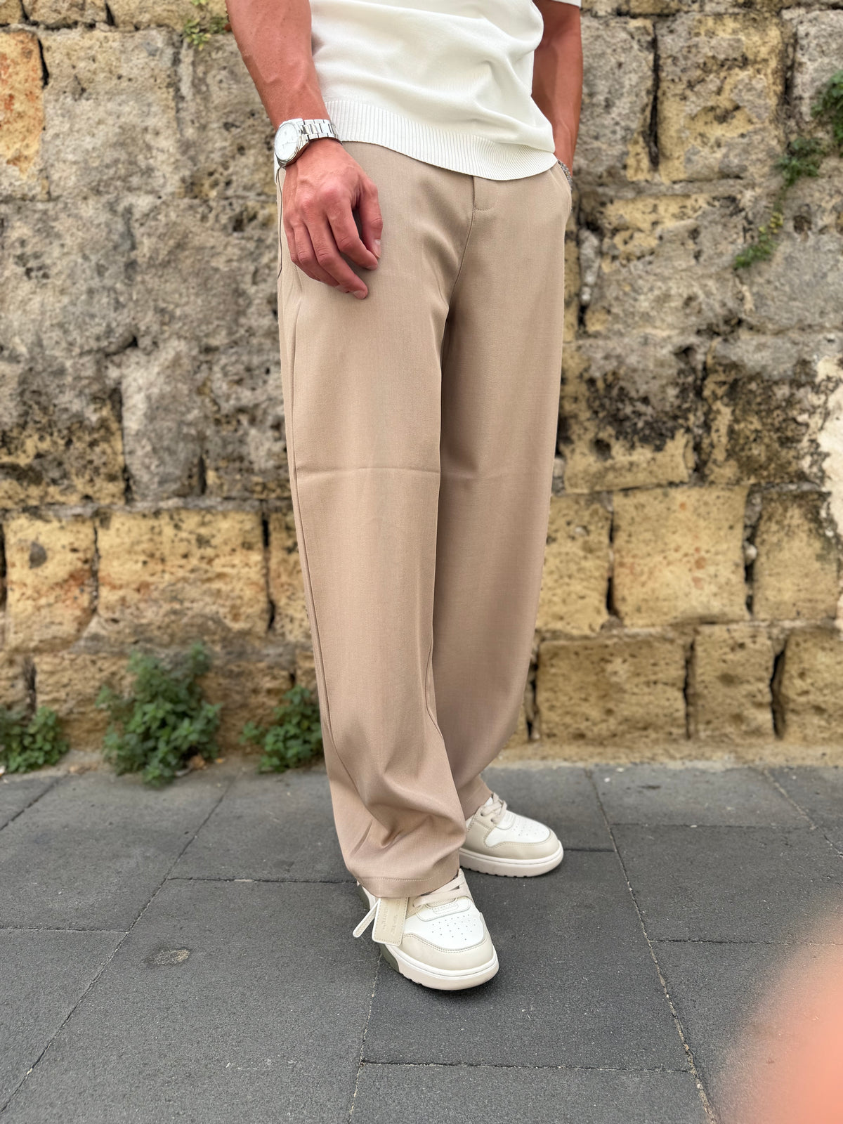 Pantalone Fondo Ampio 2.0 Sabbia MS74