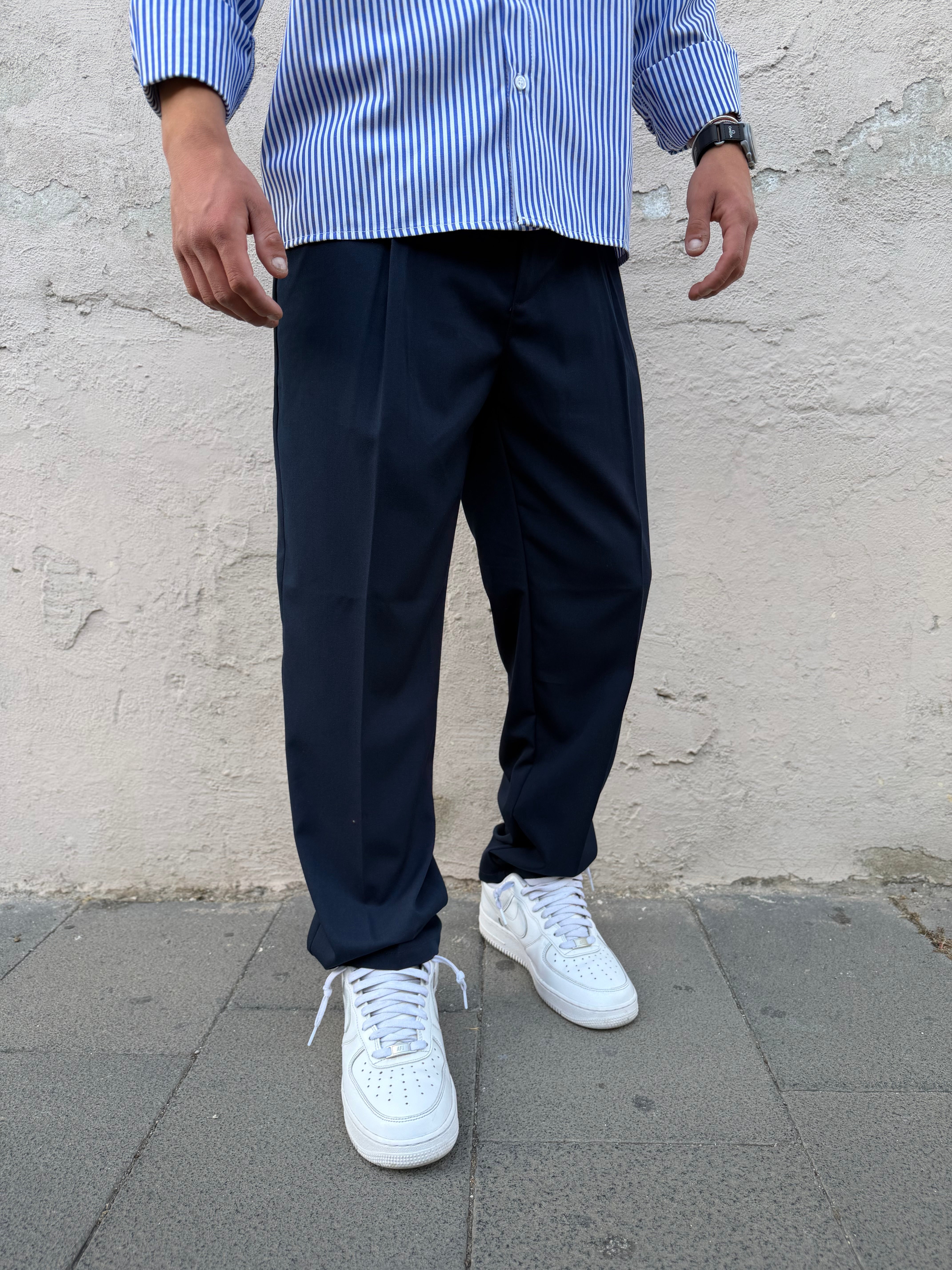 Pantalone Fondo Ampio BLU MS74