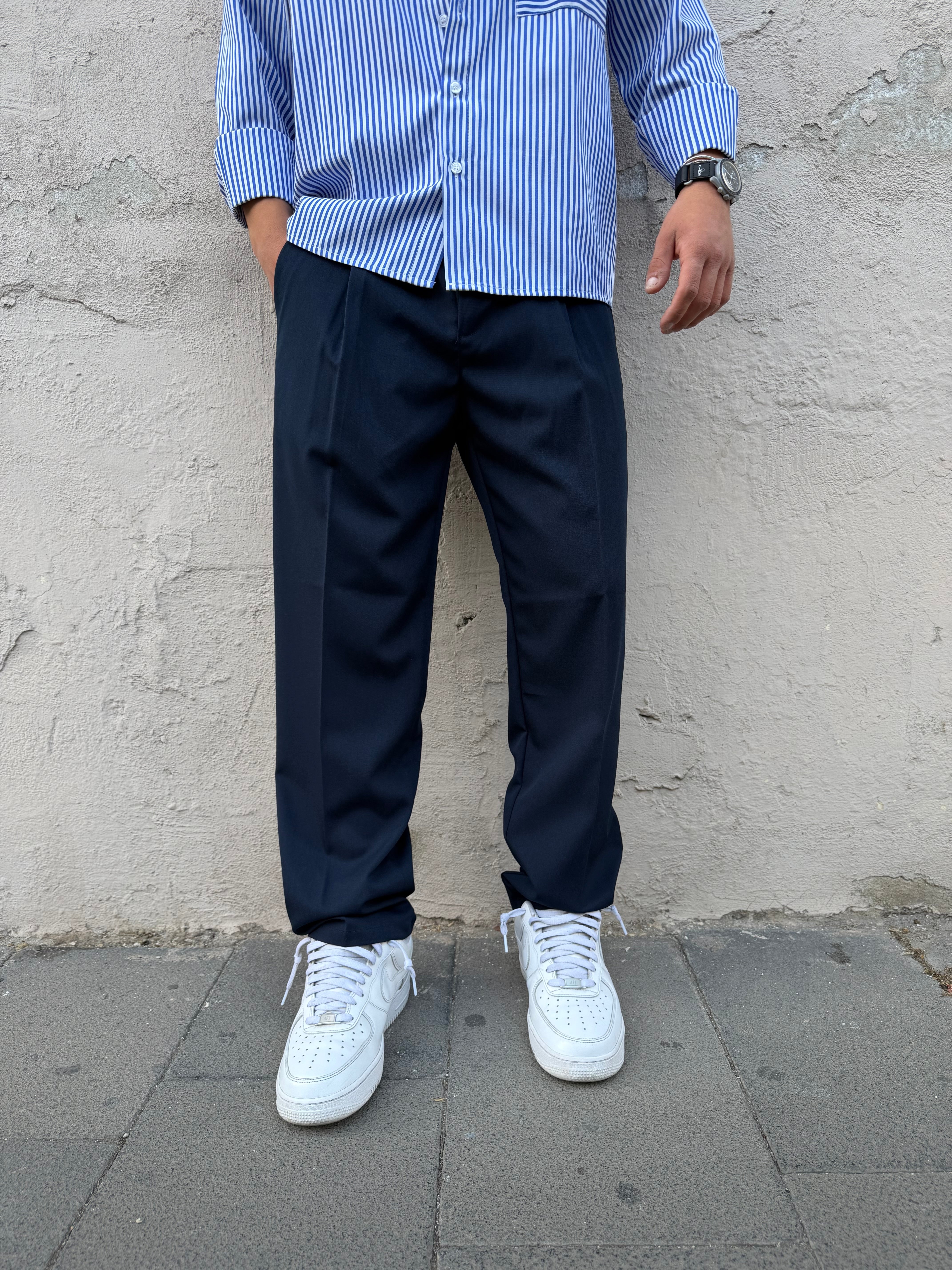Pantalone Fondo Ampio BLU MS74