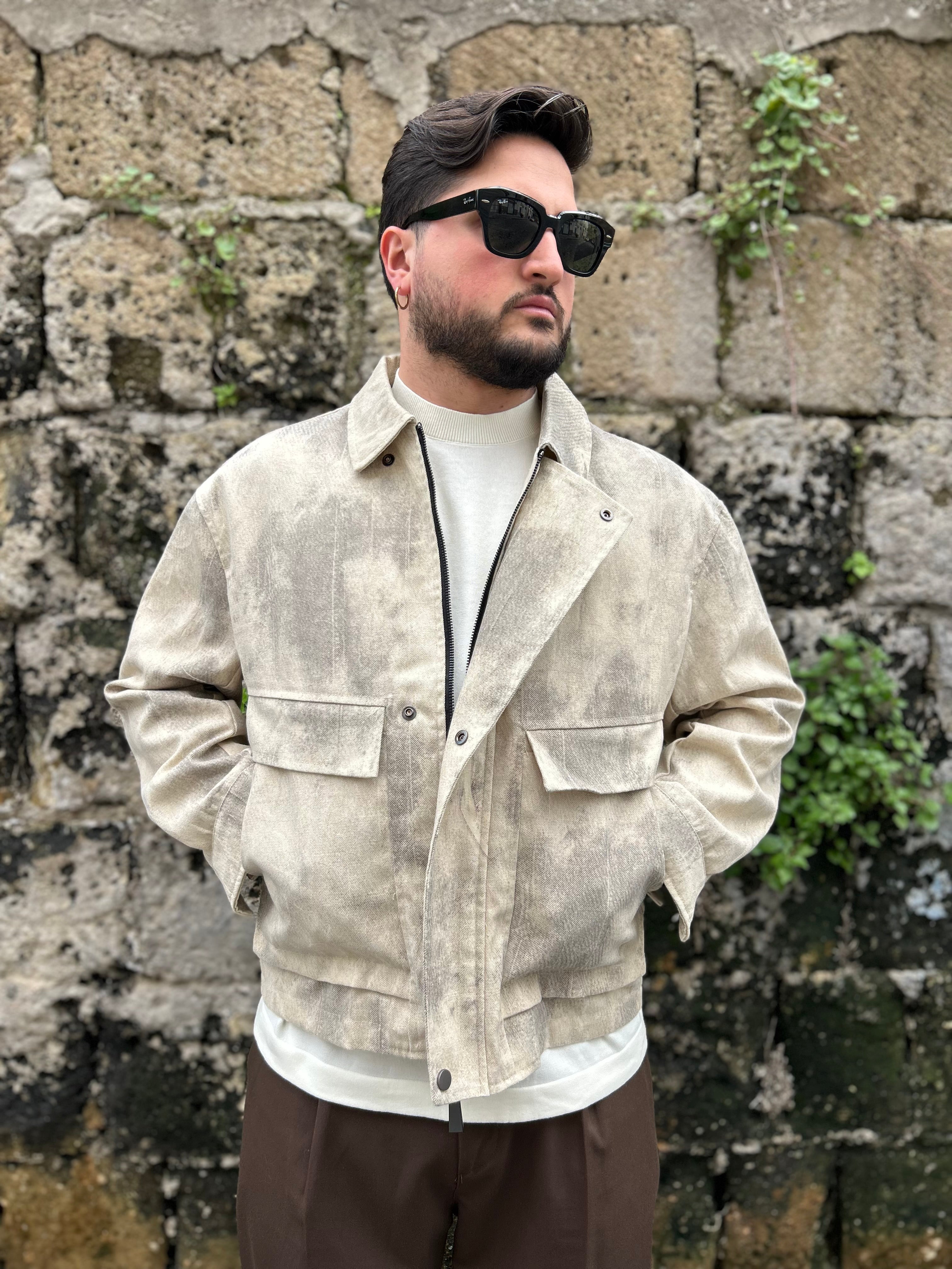 JACKET DENIM "MARMORIZED"