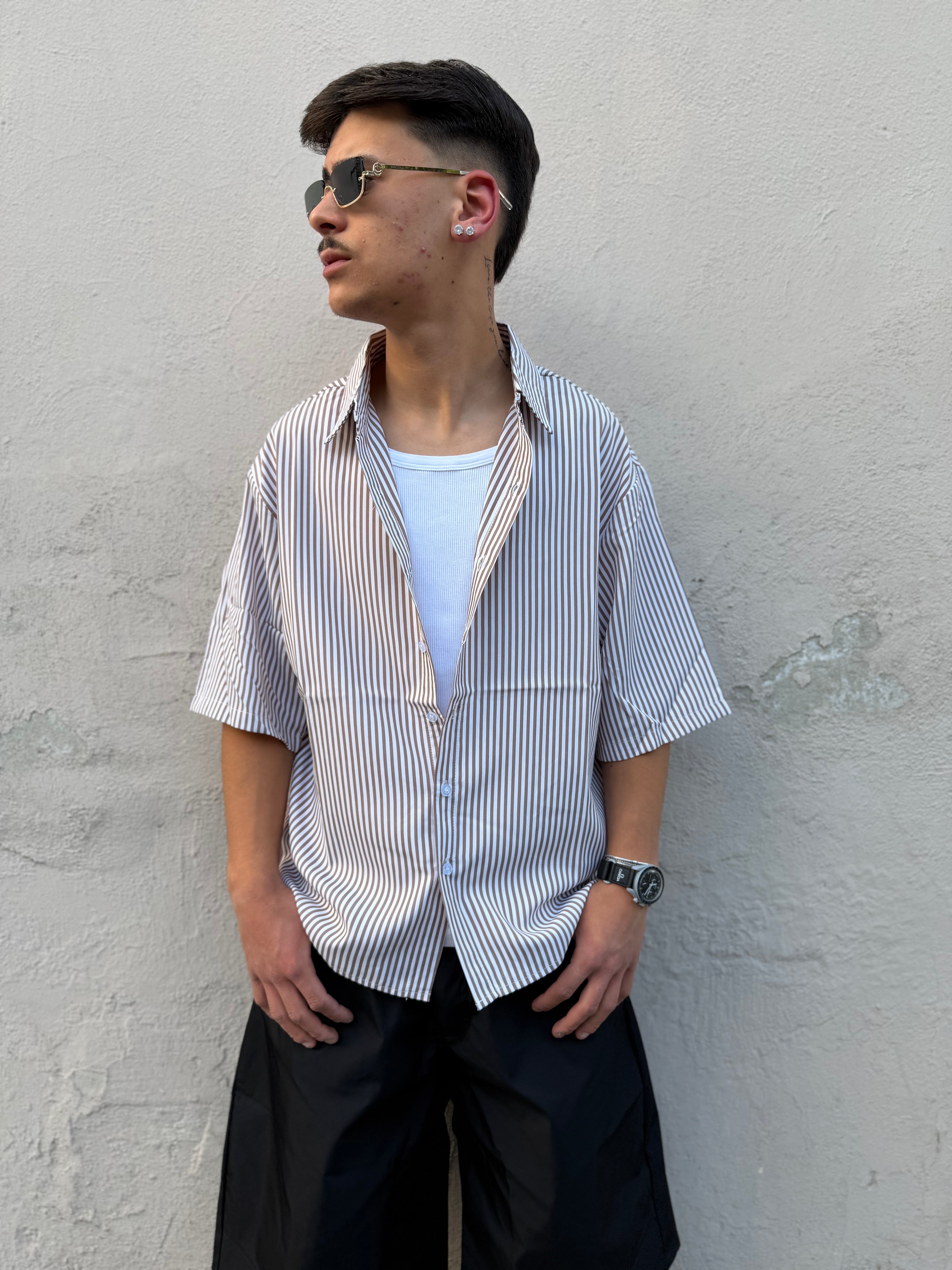 CAMICIA RIGATA MEZZA MANICA