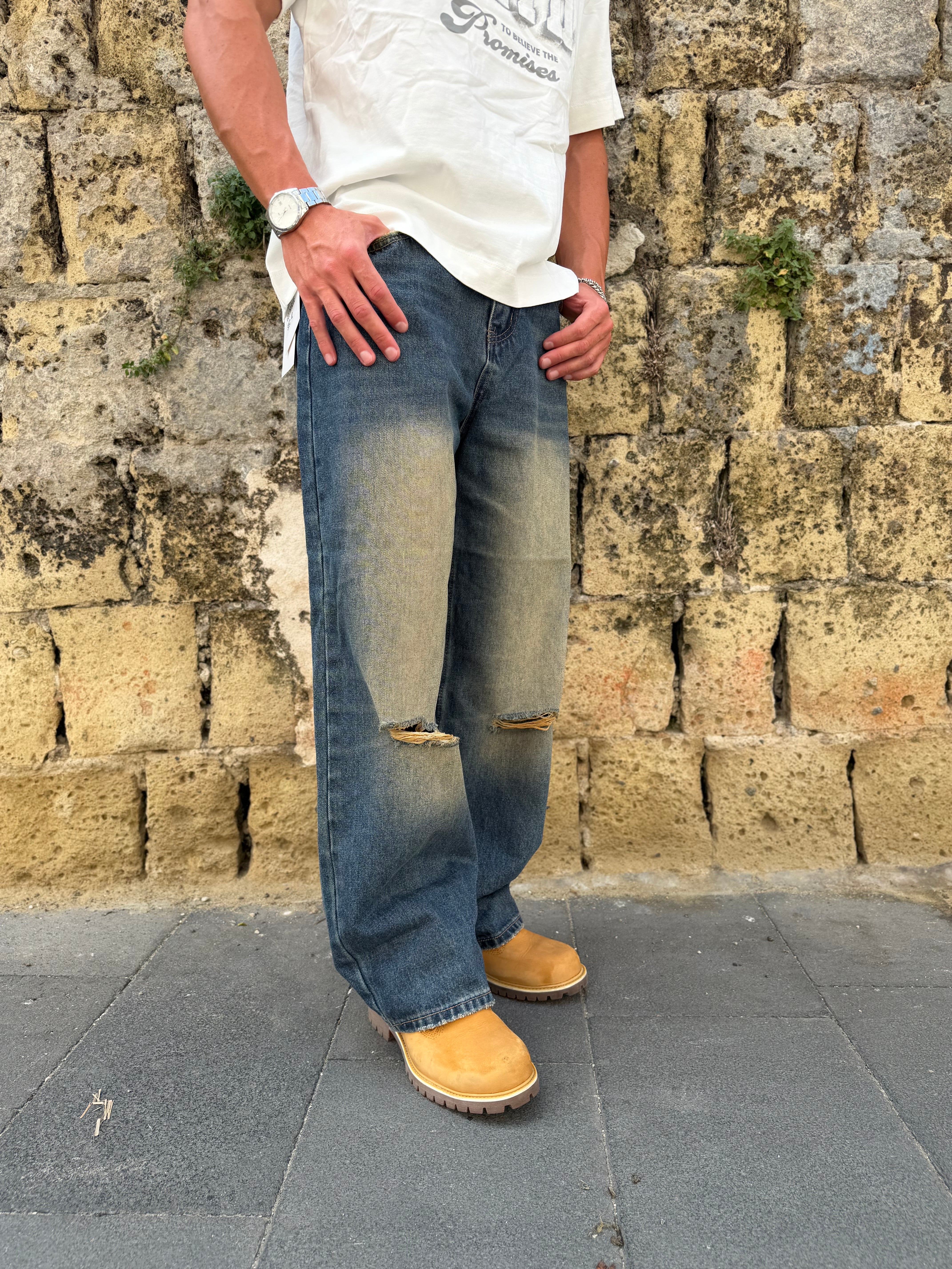 JEANS BALLON SABBIATO
