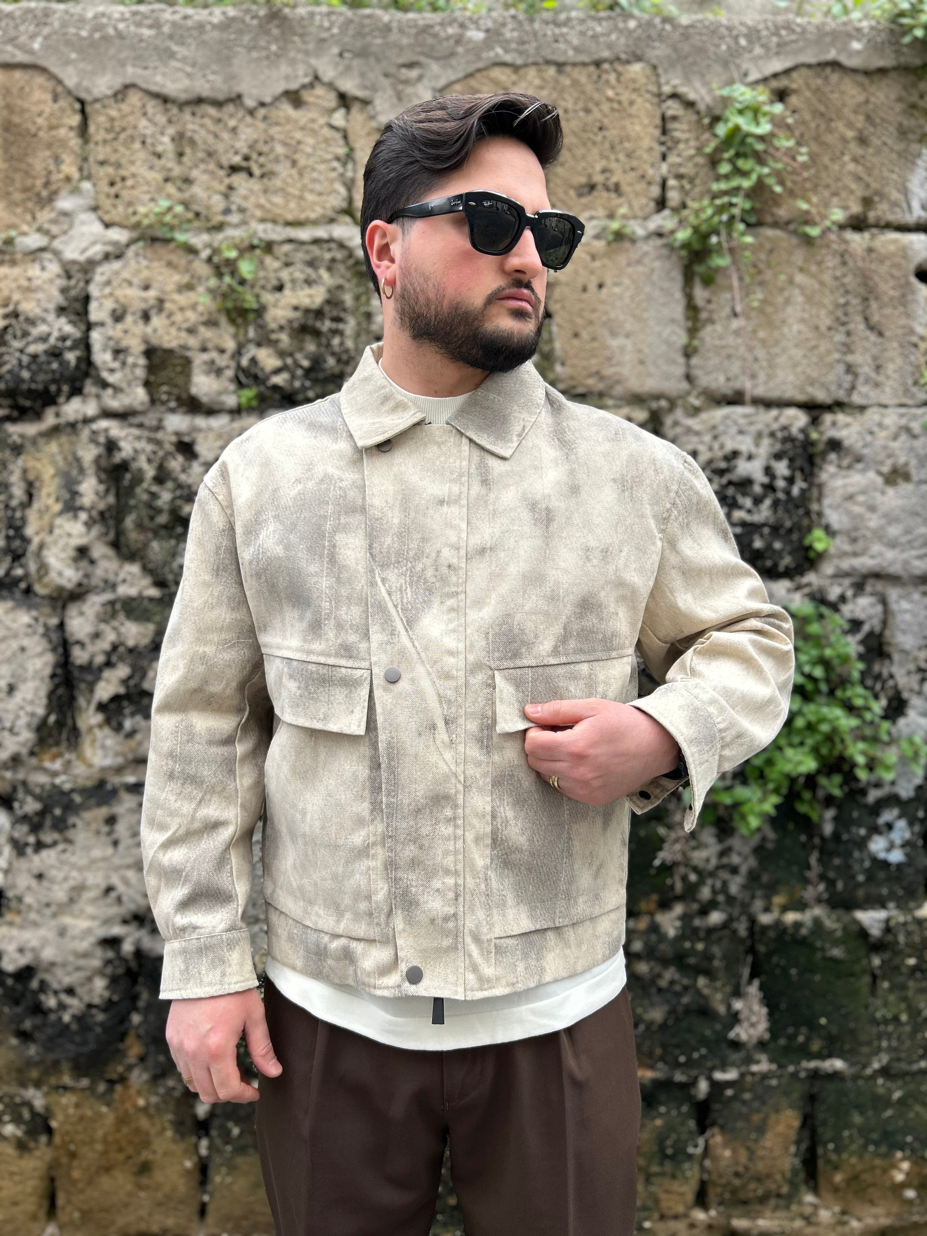 JACKET DENIM "MARMORIZED"