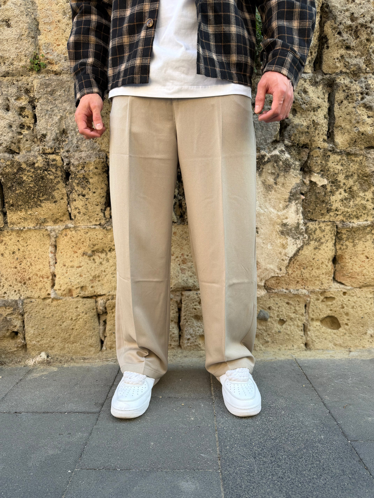 Pantalone Fondo Ampio 2.0 Beige MS74