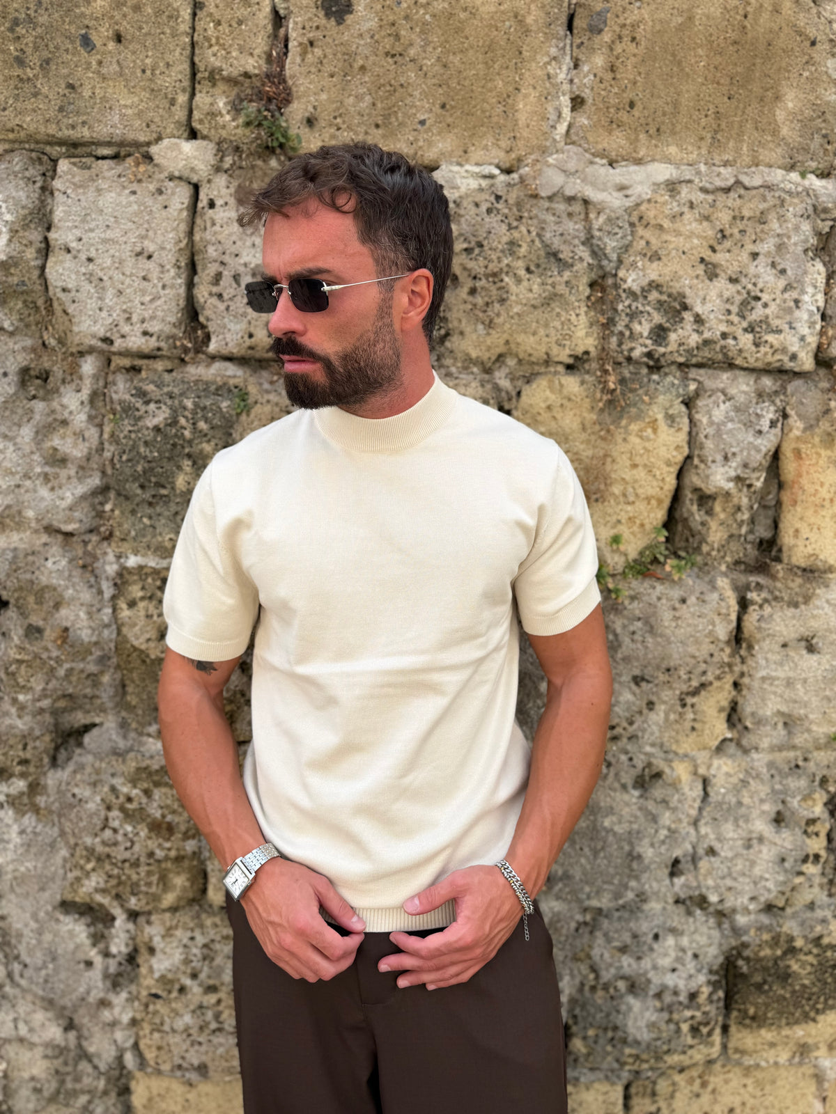 MAGLIA FILO MEZZO COLLO