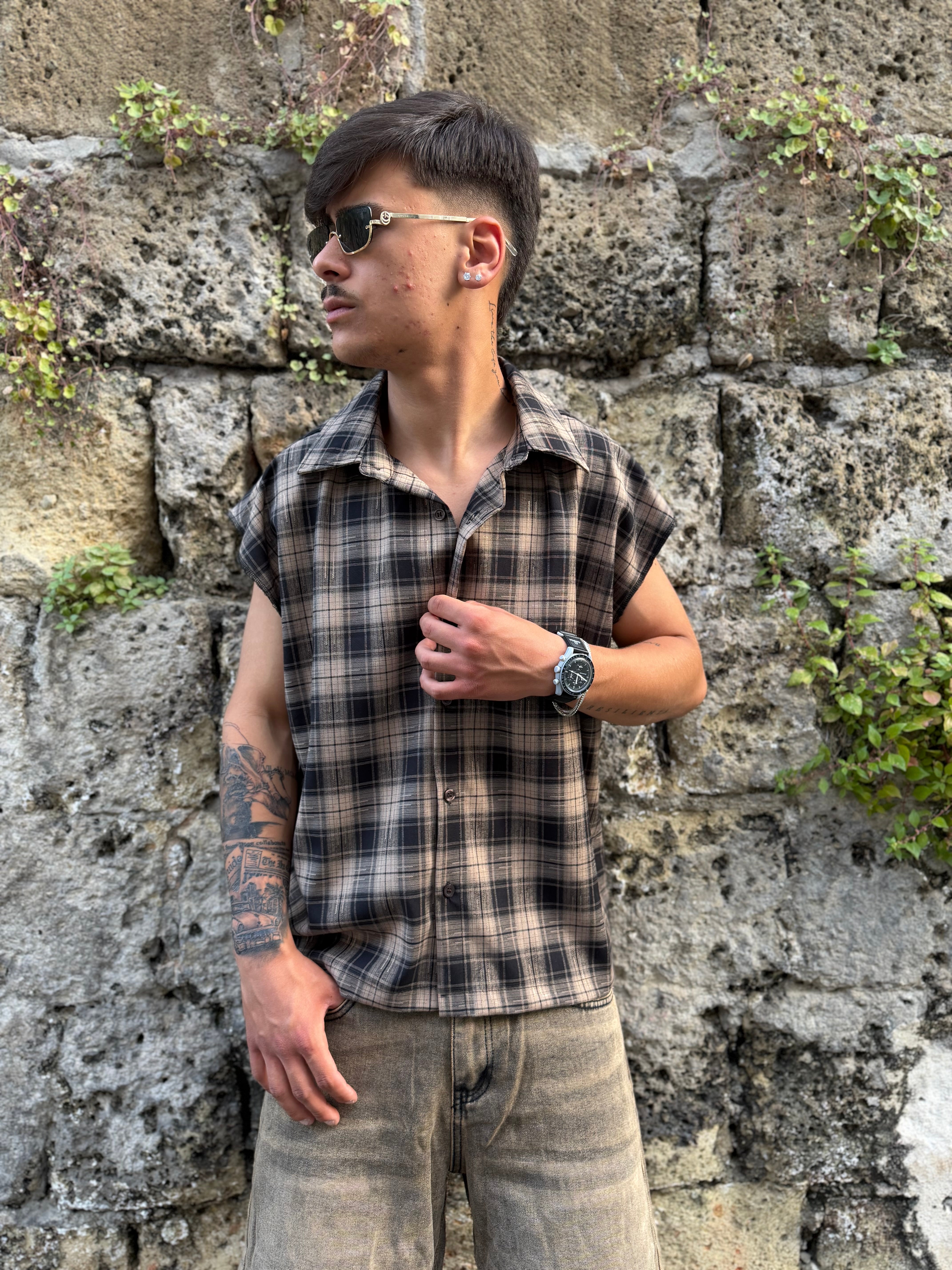 CAMICIA SMANICATA