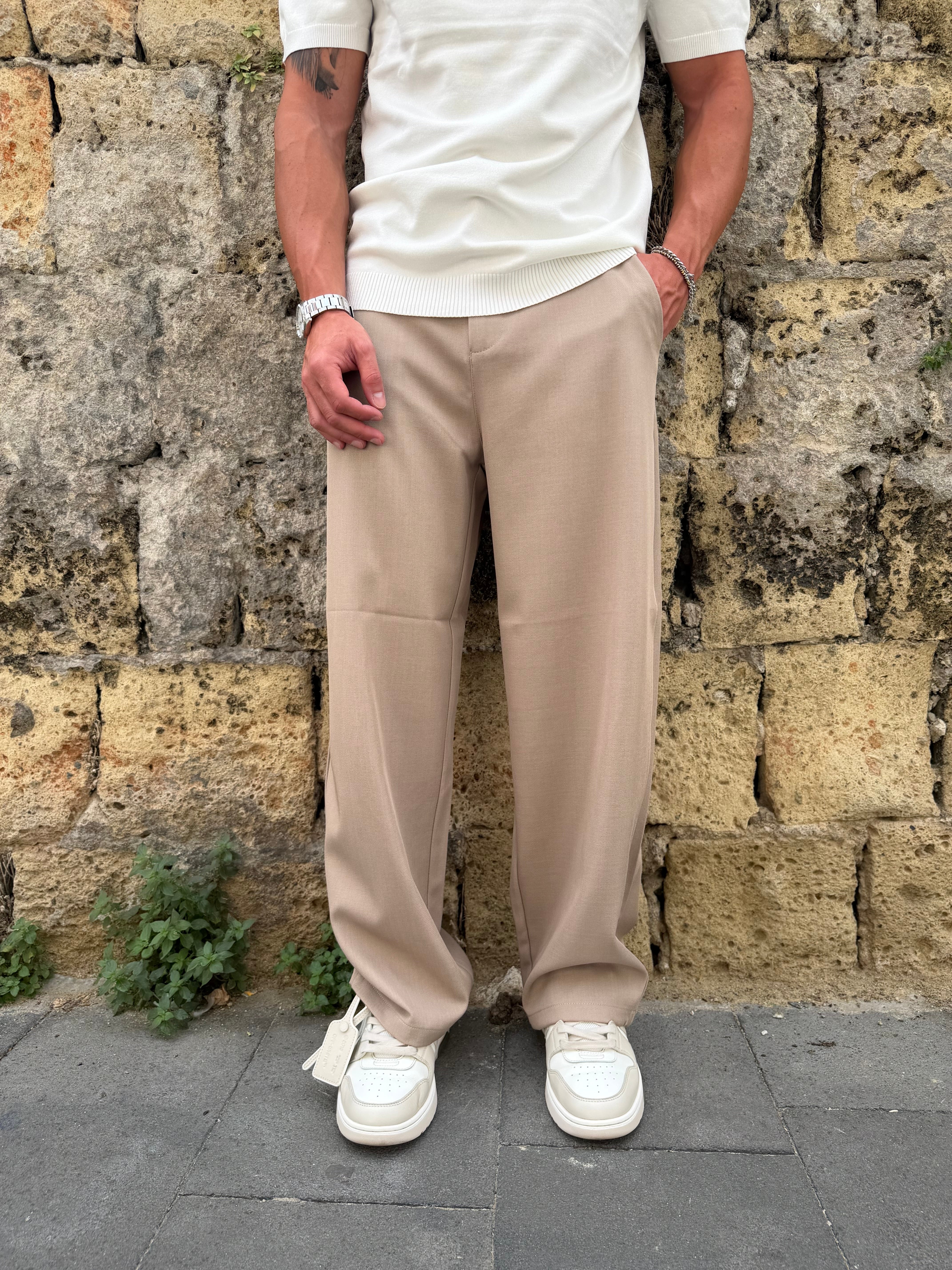 Pantalone Fondo Ampio 2.0 Sabbia MS74