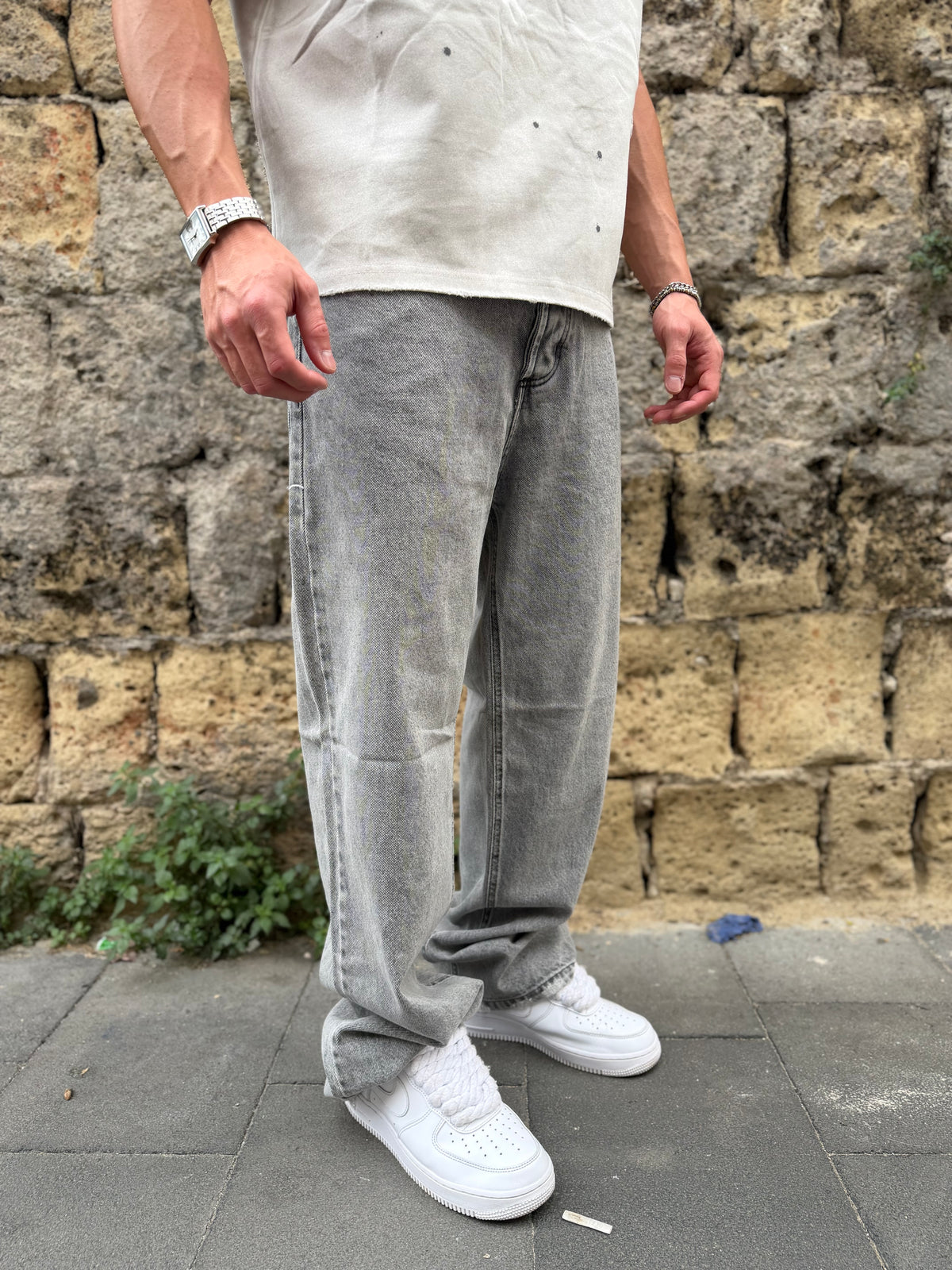 JEANS BAGGY GREY