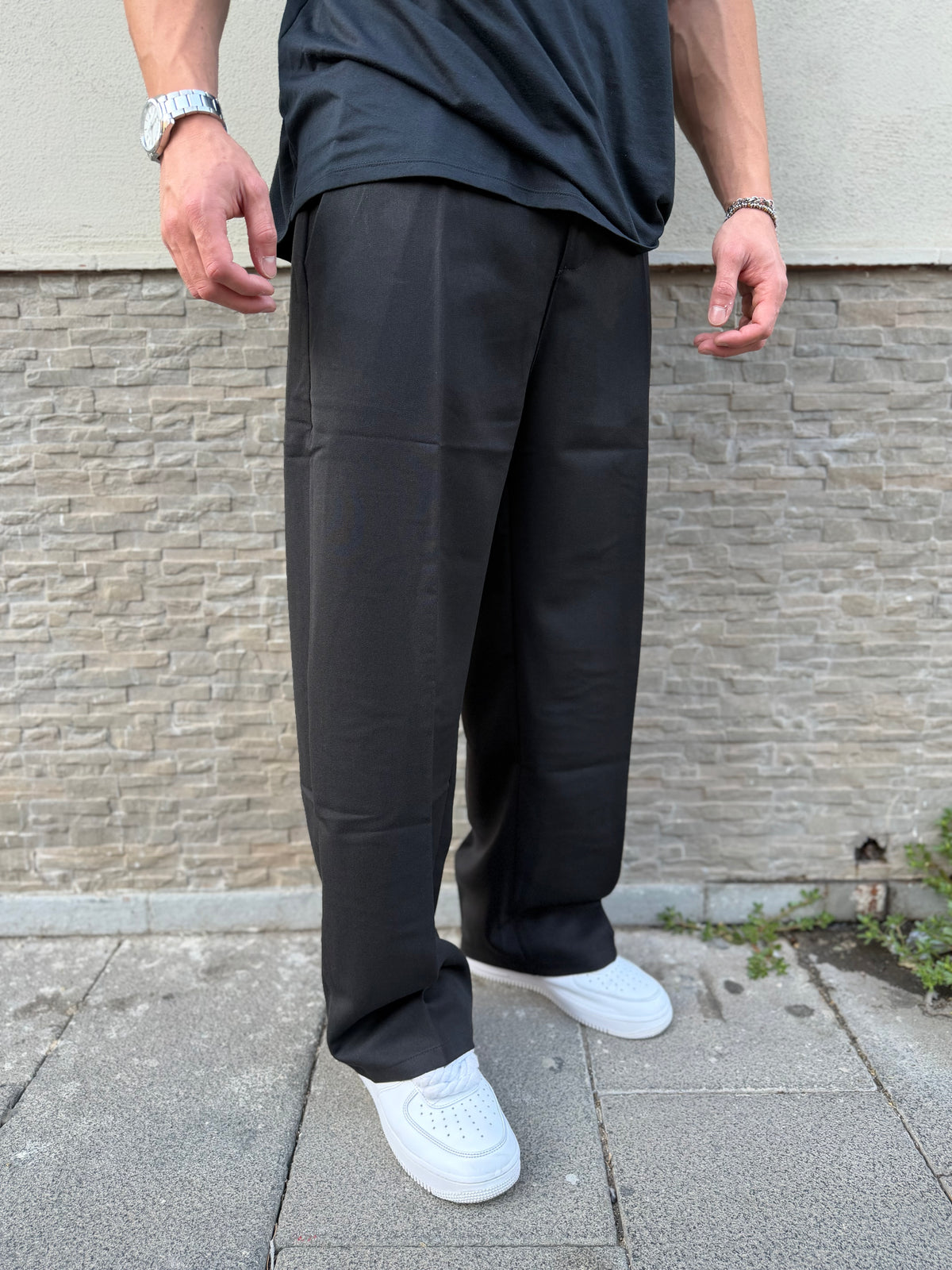 Pantalone Fondo Ampio 2.0 Nero MS74